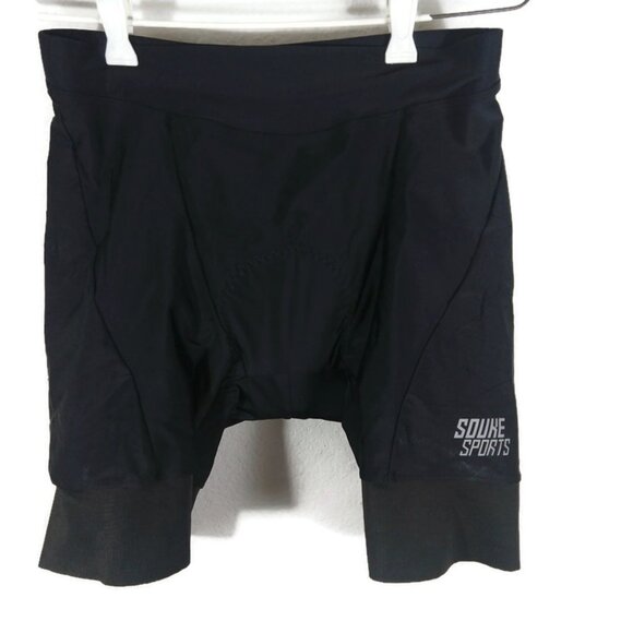 SOUKE Sports Women's 3D Padded Cycling Bike Shorts Black Pink Plus Size M NWT - Picture 1 of 11